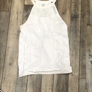 Athlete white tank top